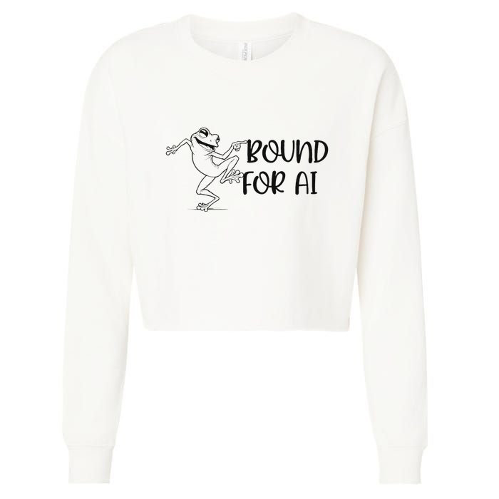 Happy Dancing Frog Cropped Pullover Crew