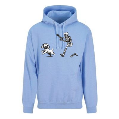 Halloween Dog Funny Skeleton Skeleton Chasing Dog Unisex Surf Hoodie