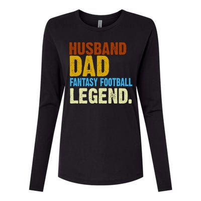 Husband Dad Fantasy Football Legend Womens Cotton Relaxed Long Sleeve T-Shirt