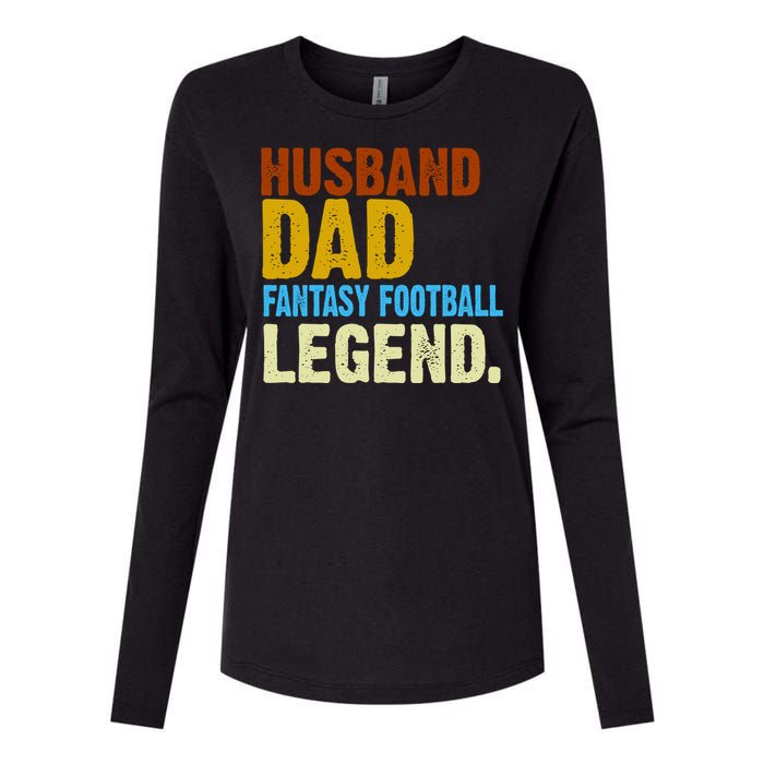 Husband Dad Fantasy Football Legend Womens Cotton Relaxed Long Sleeve T-Shirt