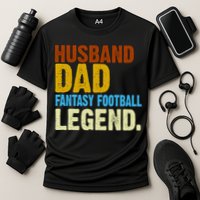 Husband Dad Fantasy Football Legend Cooling Performance Crew T-Shirt