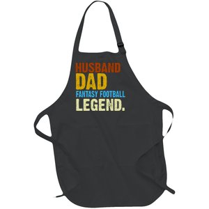 Husband Dad Fantasy Football Legend Full-Length Apron With Pockets