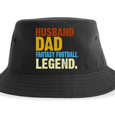 Husband Dad Fantasy Football Legend Sustainable Bucket Hat