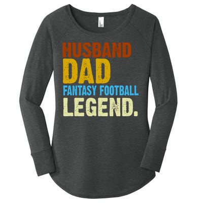 Husband Dad Fantasy Football Legend Women's Perfect Tri Tunic Long Sleeve Shirt