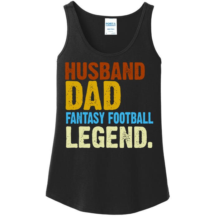 Husband Dad Fantasy Football Legend Ladies Essential Tank