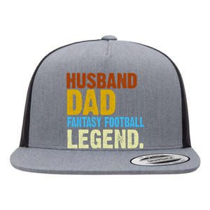 Husband Dad Fantasy Football Legend Flat Bill Trucker Hat