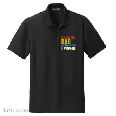 Husband Dad Fantasy Football Legend Dry Zone Grid Polo