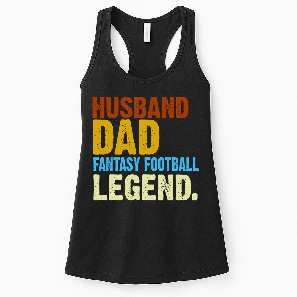 Husband Dad Fantasy Football Legend Womens Tank Top