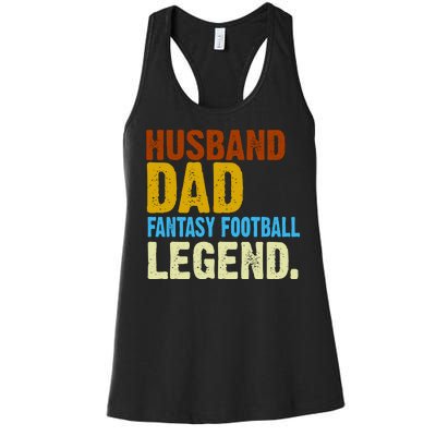 Husband Dad Fantasy Football Legend Women's Racerback Tank