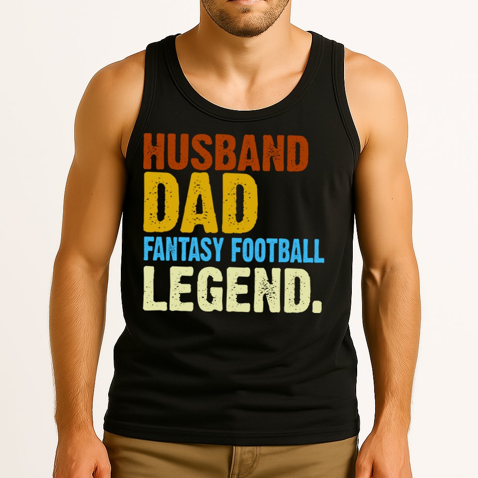 Husband Dad Fantasy Football Legend Tank Top