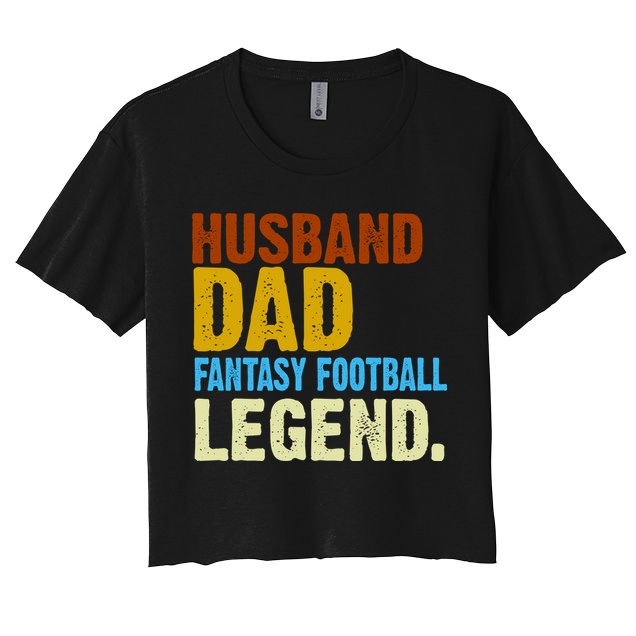 Husband Dad Fantasy Football Legend Crop Top