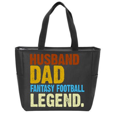 Husband Dad Fantasy Football Legend Zip Tote Bag