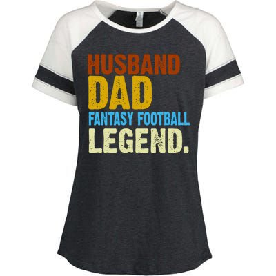 Husband Dad Fantasy Football Legend Enza Ladies Jersey Colorblock Tee