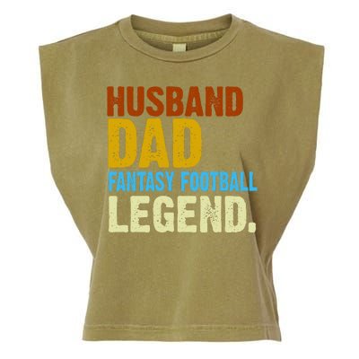 Husband Dad Fantasy Football Legend Garment-Dyed Women's Muscle Tee