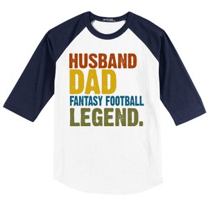 Husband Dad Fantasy Football Legend Baseball Sleeve Shirt