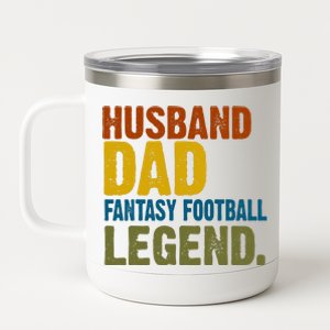 Husband Dad Fantasy Football Legend 12 oz Stainless Steel Tumbler Cup