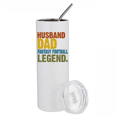 Husband Dad Fantasy Football Legend Stainless Steel Tumbler