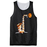 Halloween Design For Saxophone Player Halloween Party Mesh Reversible Basketball Jersey Tank