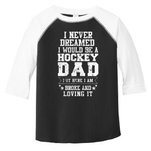 Hockey Dad Funny Fathers Day Tee Dads Gift Toddler Fine Jersey T-Shirt