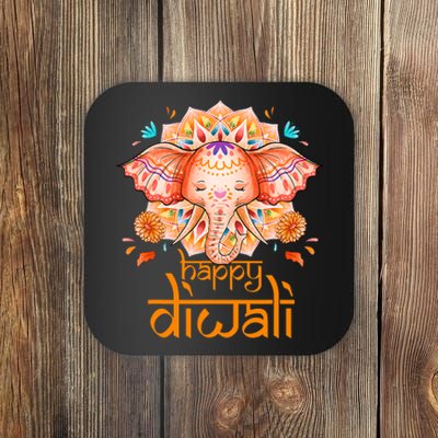 Happy Diwali Festival Of Light Hindu Indian Coaster