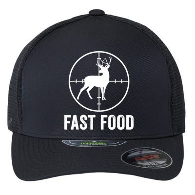 Hunting Deer Fast Food Flexfit Unipanel Trucker Cap