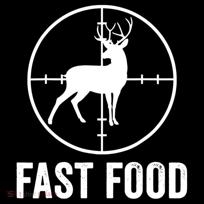 Hunting Deer Fast Food 7-Panel Snapback Hat