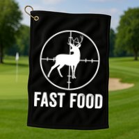 Hunting Deer Fast Food Golf Towel