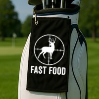 Hunting Deer Fast Food Golf Towel