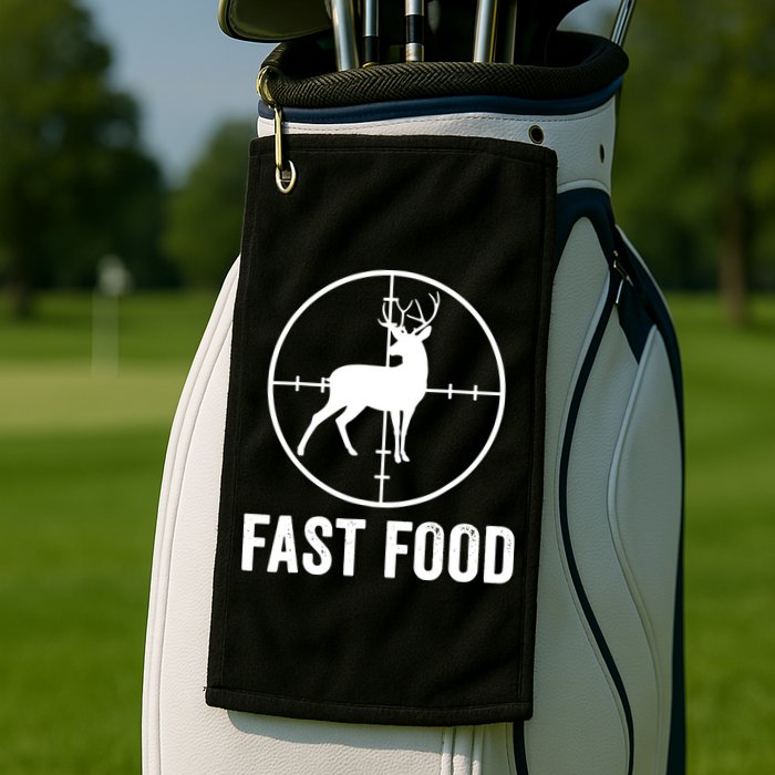 Hunting Deer Fast Food Golf Towel