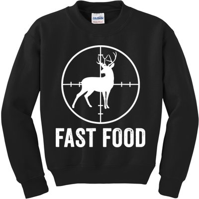 Hunting Deer Fast Food Kids Sweatshirt