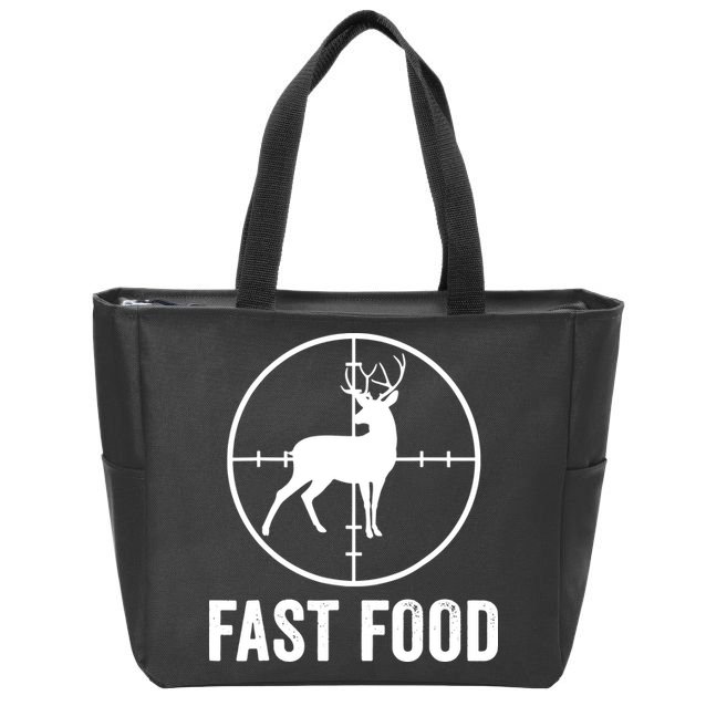 Hunting Deer Fast Food Zip Tote Bag
