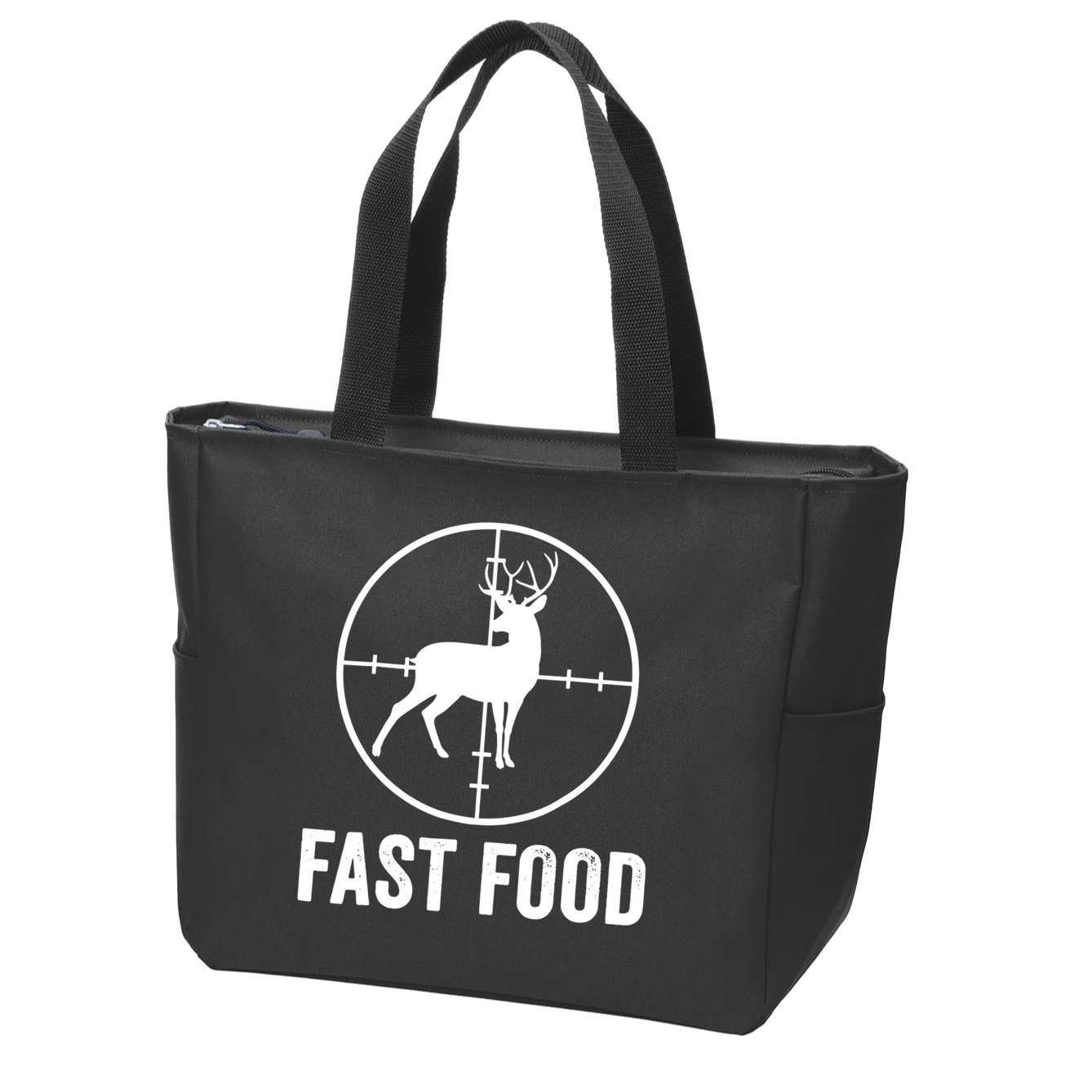 Hunting Deer Fast Food Zip Tote Bag