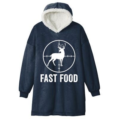 Hunting Deer Fast Food Hooded Wearable Blanket