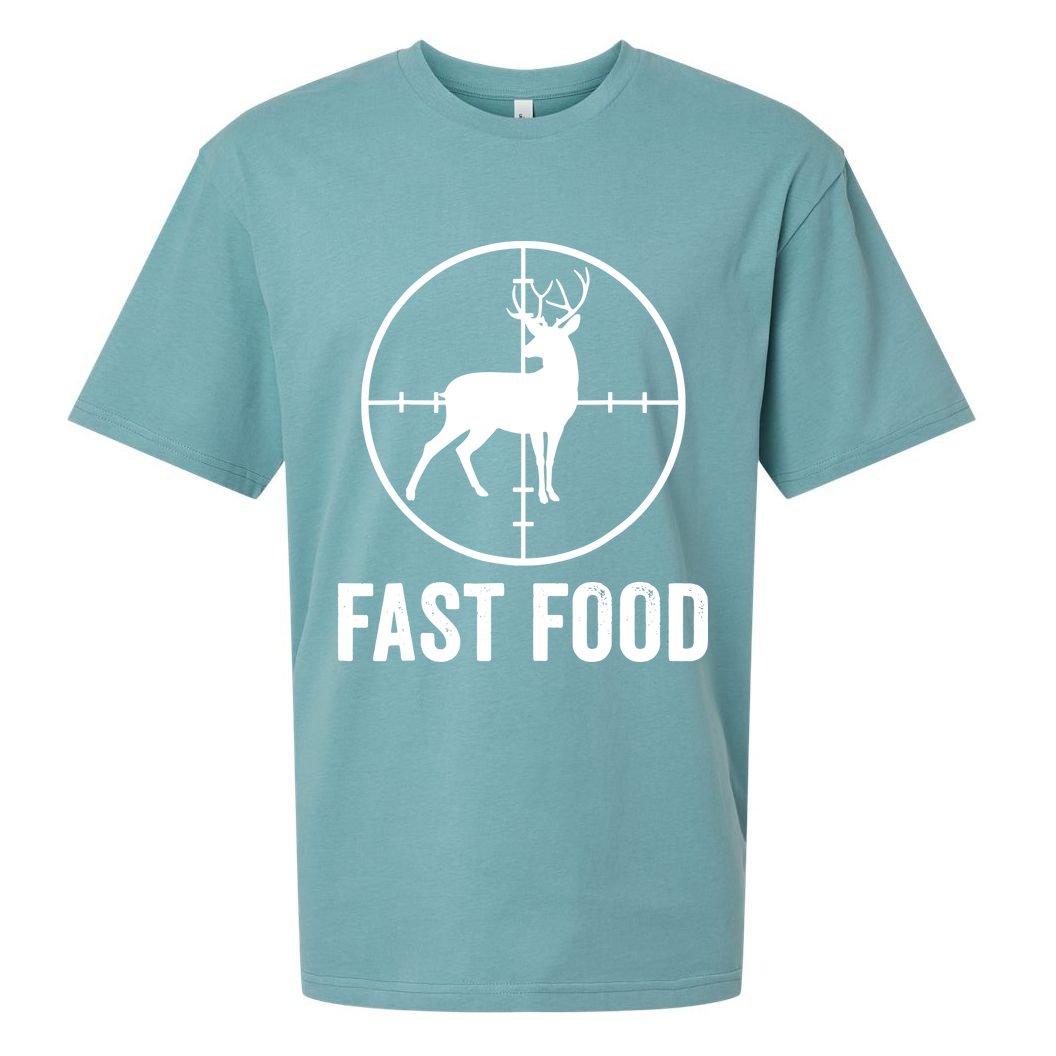 Hunting Deer Fast Food Sueded Cloud Jersey T-Shirt