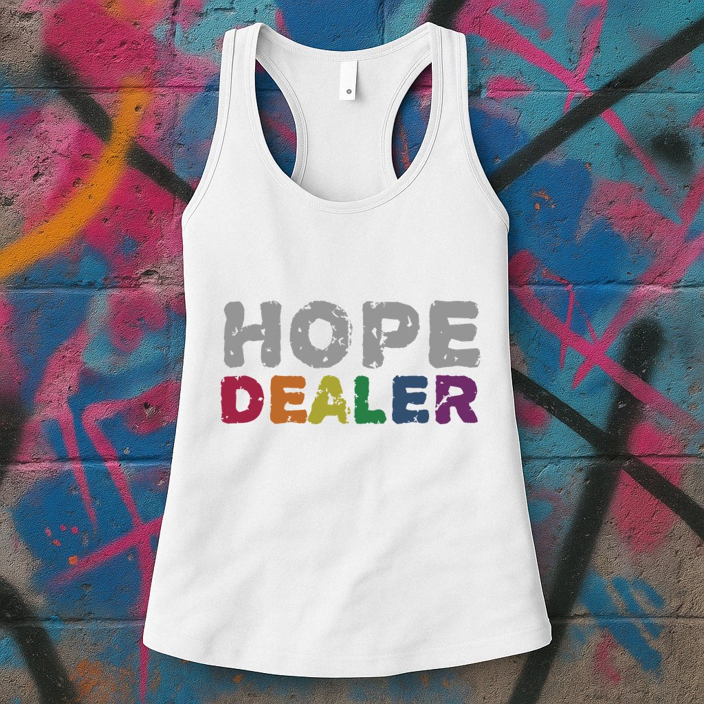 Hope Dealer Funny Inspirational Uplifting Gift Womens Tank Top