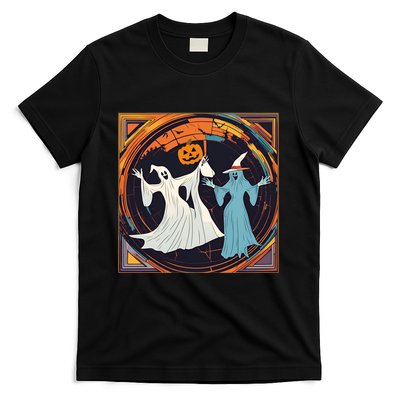 Halloween Dancers Funny Halloween Funny Witch Funny Wizard Funny Ghost T-Shirt