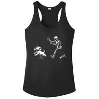 Halloween Dog Funny Skeleton Skeleton Chasing Dog Ladies PosiCharge Competitor Racerback Tank