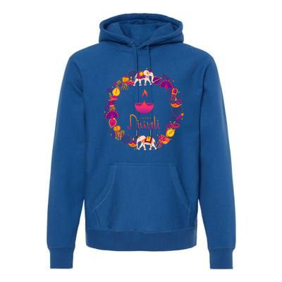 Happy Diwali Festival Of Lights Deepavali Hindu Indian Premium Hoodie