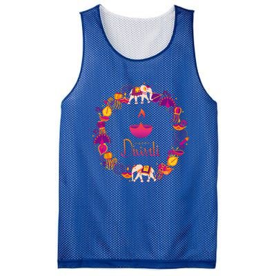 Happy Diwali Festival Of Lights Deepavali Hindu Indian Mesh Reversible Basketball Jersey Tank