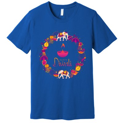 Happy Diwali Festival Of Lights Deepavali Hindu Indian Premium T-Shirt