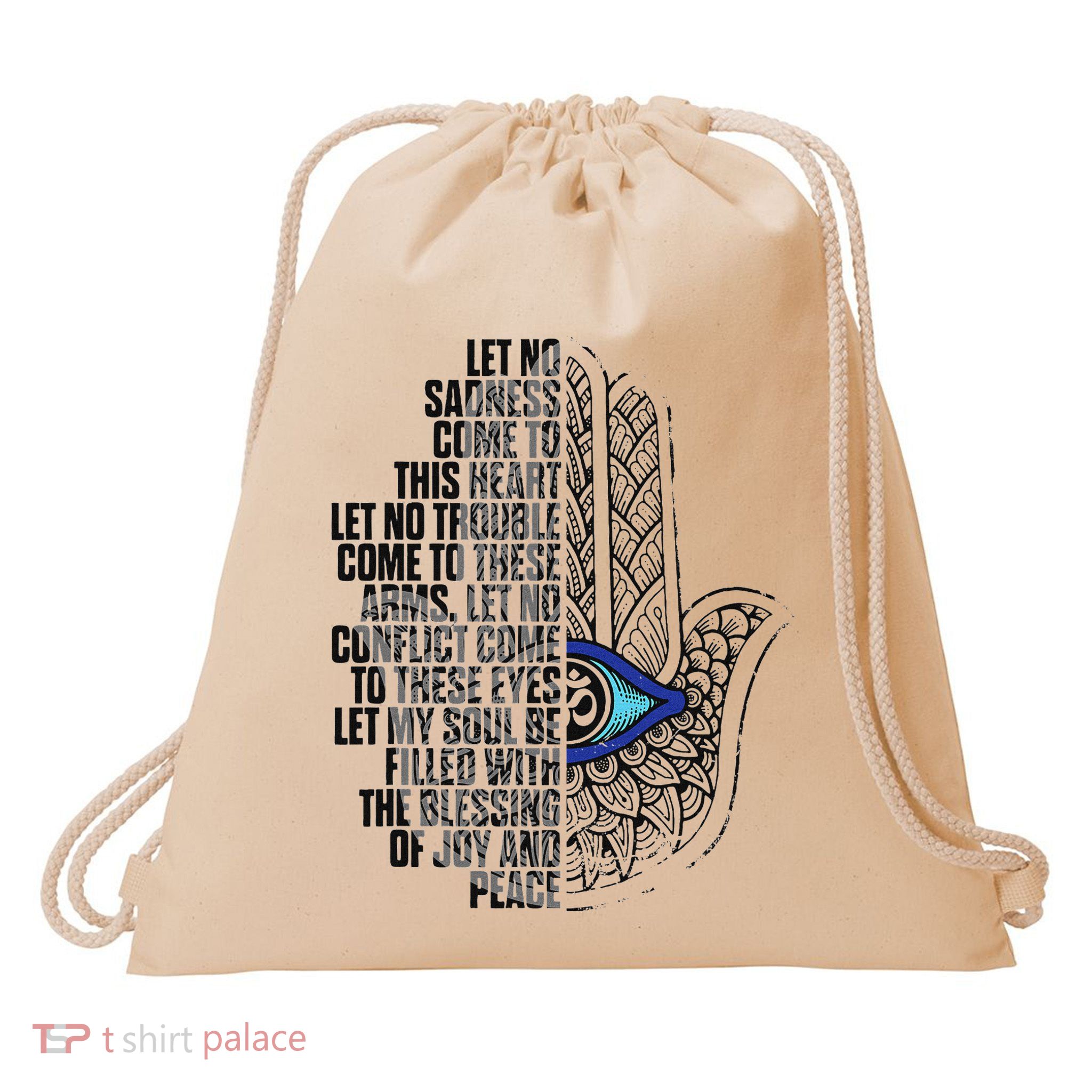 Hamsa Design For Or Women Hamsa Hand Drawstring Bag
