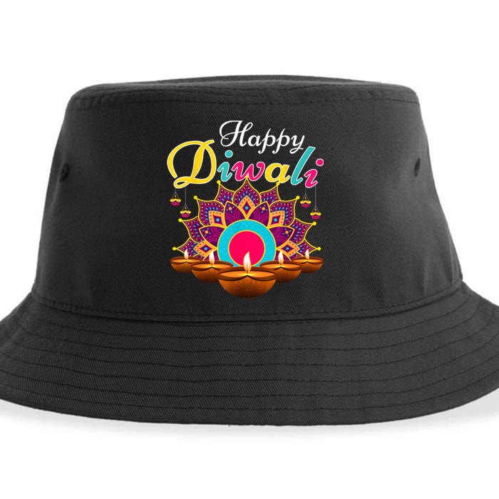 Happy Diwali Funny Festival Costume Lights Matching Family Sustainable Bucket Hat