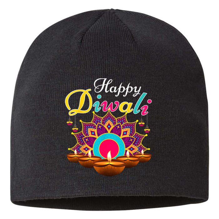 Happy Diwali Funny Festival Costume Lights Matching Family Sustainable Beanie