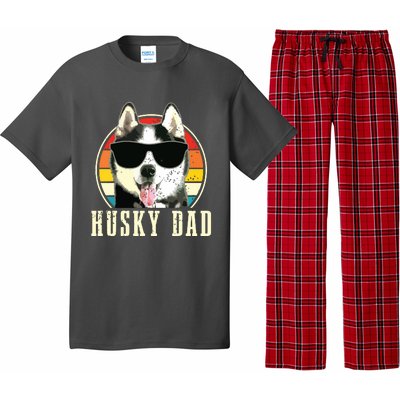 Husky Dad Funny Dog Sunglasses Vintage Siberian Husky Pajama Set