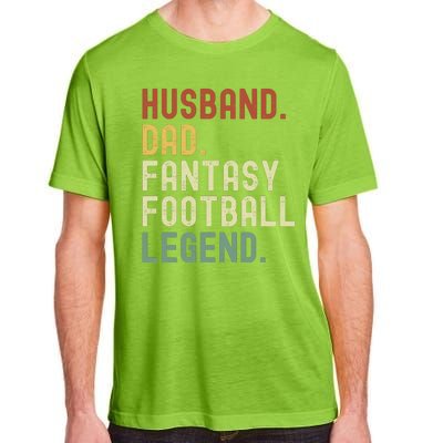 Husband Dad Fantasy Football Legend Funny Draft Funny Husband Father Fathers Adult ChromaSoft Performance T-Shirt