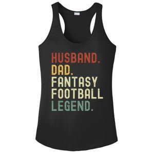 Husband Dad Fantasy Football Legend Funny Draft Funny Husband Father Fathers Ladies PosiCharge Competitor Racerback Tank