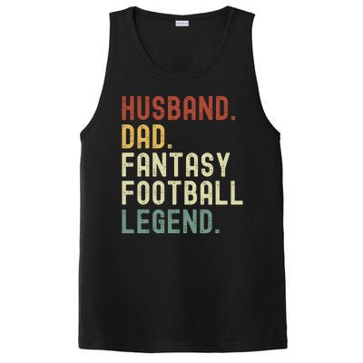 Husband Dad Fantasy Football Legend Funny Draft Funny Husband Father Fathers PosiCharge Competitor Tank