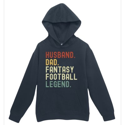 Husband Dad Fantasy Football Legend Funny Draft Funny Husband Father Fathers Urban Pullover Hoodie