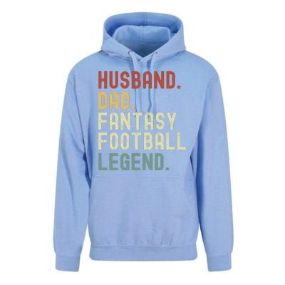 Husband Dad Fantasy Football Legend Funny Draft Funny Husband Father Fathers Unisex Surf Hoodie