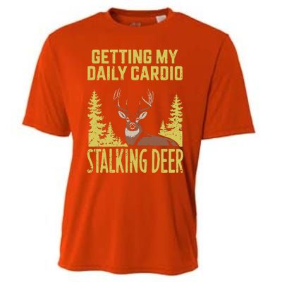 Hunting Dad Fitness Cardio With Deer Hunting Cooling Performance Crew T-Shirt